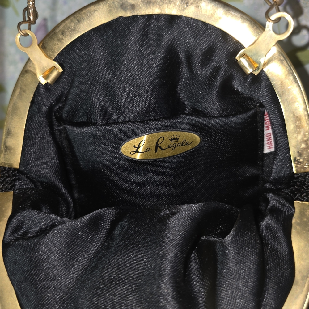 La Regale Gold and Black Clutch